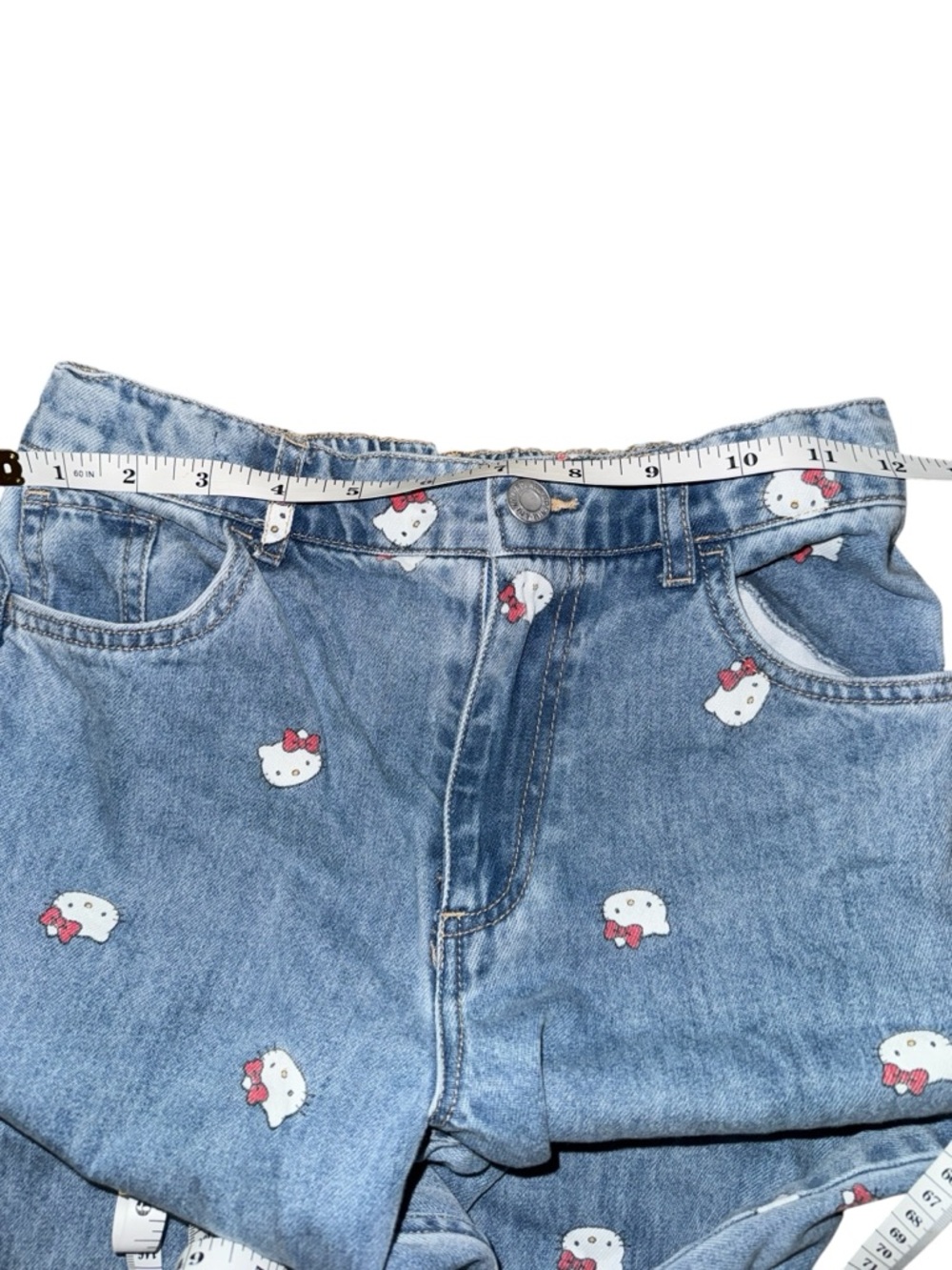 H&M x Sanrio Hello Kitty Wide Leg Jeans Girls Size 9-10 - Picture 5 of 9